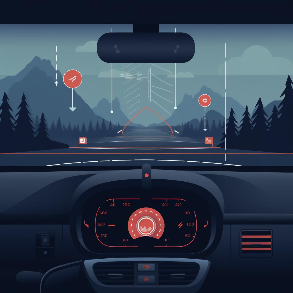 Car sensors alerting the driver