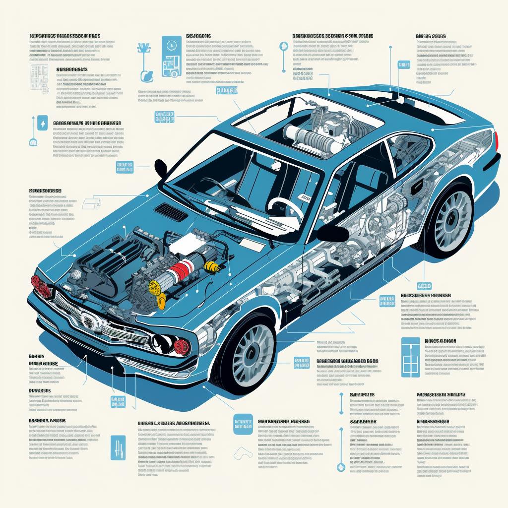 A car manual opened to the page showing sensor locations